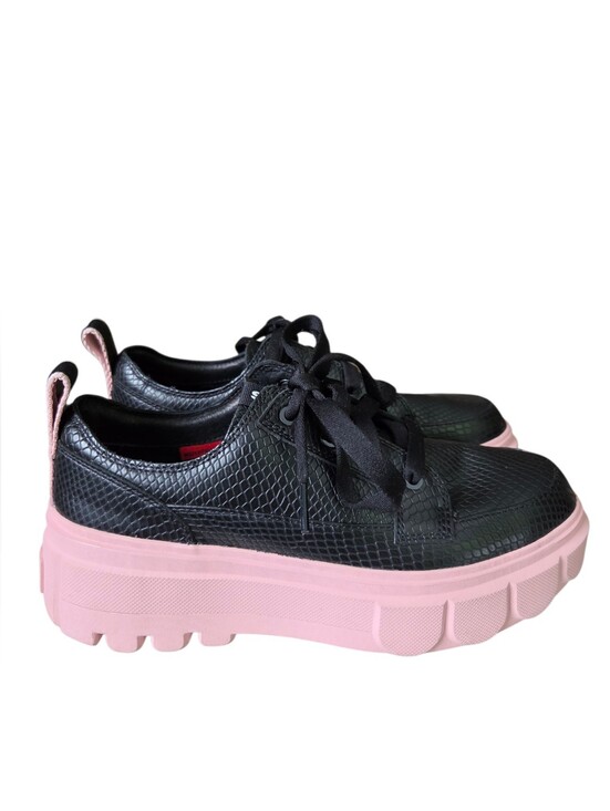 Sorel Shoes - SOREL Caribou X Womens Waterproof Black with Pink Platform Sneakers, size 9.5.